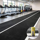 DIY HybridLane Black Indoor Gym Turf with White Border Lines, 61oz