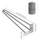 DIY 28 Inch Hairpin Legs, Set(4), 3-Rod, Raw Steel