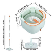 DIY Microfiber Spin Mop Bucket System with 8 Mop Pads