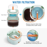 DIY Microfiber Spin Mop Bucket System with 8 Mop Pads