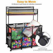 DIY Pool Float Holder Ball Noodles Toy Organizer Bin 50x30x61 Black