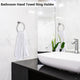 DIY Wall-Mounted Stainless Steel Towel Ring Chrome Finish