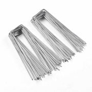 DIY 6 in. Heavy Duty Landscape Staples 12 Gauge Fabric Sod Pins