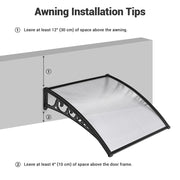 2 Pcs 3ft Awning Patio Cover Rain Protection Window