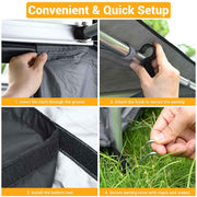 DIY RV Screen Room with Floor for 8' 2" x 7' 7" Awning