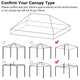 10x20ft Easy Pop Up Canopy Tent Top Replacement