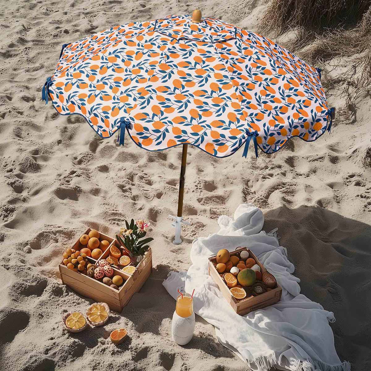 diy patio umbrella cotta pin DIY 6ft Wooden Patio Umbrella Tilt Beach Summer Parasol