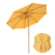 DIY 9ft Wooden Patio Umbrella Acrylic Fabric Market Umbrella