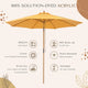 DIY 9ft Wooden Patio Umbrella Acrylic Fabric Market Umbrella