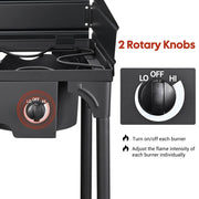 DIY Propane Outdoor Stove 2-Burner with Regulator 150,000BTU