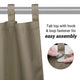 DIY Outdoor Patio Door Curtain Tab Top 54x84 2ct/Pack