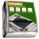 DIY 12x20 ft Heavy-Duty Tarp Shelter Cover Tarpaulin Silver