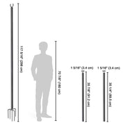 DIY Aluminum Poles for String Light, Outdoors, Planter 10 foot 2ct/pk