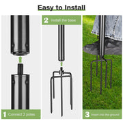 DIY Aluminum Poles for String Light, Outdoors, Planter 10 foot 2ct/pk