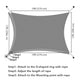 DIY 13' x 19' Rectangle Sun Shade Wind Sail Shade Canopy