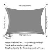 DIY 16' x 20' Rectangle Outdoor And Patio Shade