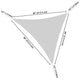 DIY 7' Triangle Shade Sail Tarp for Patios Off White