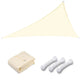 DIY 7' Triangle Shade Sail Tarp for Patios Off White