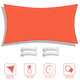 DIY 7' x 13' Rectangle Shade Sail for Patios Pool Cherry Tomato