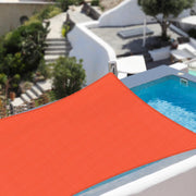 DIY 7' x 13' Rectangle Shade Sail for Patios Pool Cherry Tomato