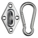 DIY Stainless Steel Pad Eye Turnbuckle Carabiner, 6