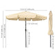DIY 10 Foot Patio Outdoor Umbrella Tilt Color Options