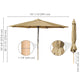 DIY 13 Foot Wooden Patio Umbrella Color Options