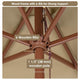 DIY 7 Foot Wooden Patio Umbrella 6-Rib for Restaurants, Beer Gardens