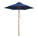 DIY 7 Foot Wooden Patio Umbrella 6-Rib for Restaurants, Beer Gardens