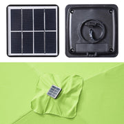 DIY 10 x 6.5 Foot Patio LED Solar Umbrella Color Options