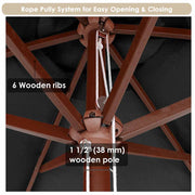 DIY 8 ft 6-Rib Outdoor Patio Umbrella