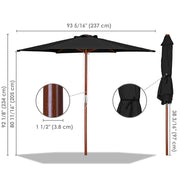 DIY 8 ft 6-Rib Outdoor Patio Umbrella