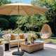 DIY 13 Foot Wooden Outdoor Umbrella and Rolling Base