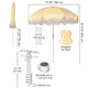 DIY 6 ft 8-Rib Fringe Beach Umbrella Tilt with Sand Auger Anchor