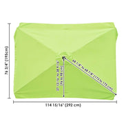 DIY 10x6.5 Foot Rectangular Patio Outdoor Umbrella Canopy Replacement