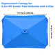 DIY 10x6.5 Foot Rectangular Patio Outdoor Umbrella Canopy Replacement