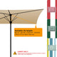 DIY 10x6.5 Foot Rectangular Patio Outdoor Umbrella Canopy Replacement