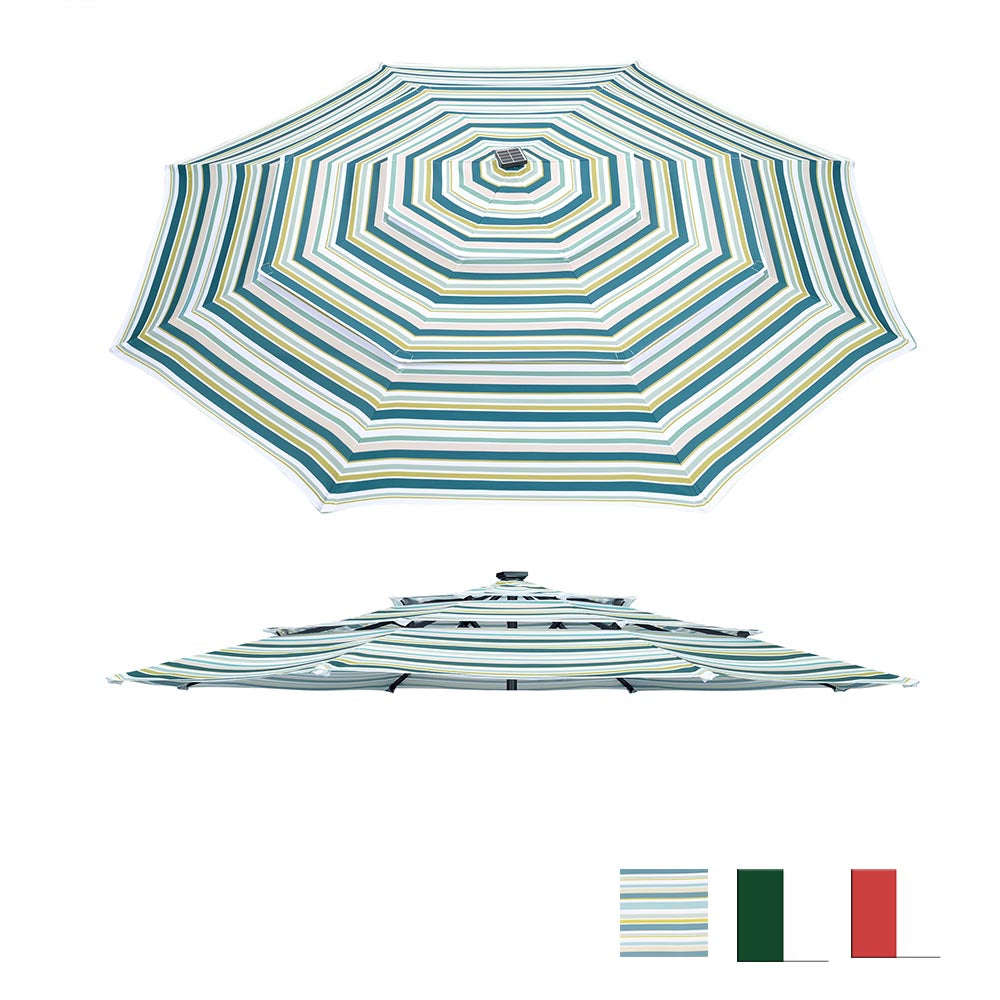 DIY 10 ft Patio Umbrella Replacement Canopy 8-Rib 3-Tiered DIY 10 ft Patio Umbrella Replacement Canopy 8-Rib 3-Tiered