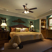 DIY Living Room 51" Bronze Ceiling Fan with 3-Light & Remote Control