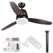 DIY 52" Oil-rubbed Bronze Ceiling Fan w/ Light & Remote Control