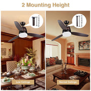 DIY 52" Oil-rubbed Bronze Ceiling Fan w/ Light & Remote Control