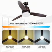 DIY 52" Oil-rubbed Bronze Ceiling Fan w/ Light & Remote Control
