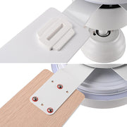 DIY 52" Ceiling Fan with Light & Remote Control White