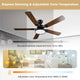 DIY Living Room 52" Ceiling Fan with 3-Light & Remote Control