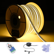 DIY Waterproof LED Neon Rope Light Warm White RF Remote