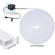 DIY 150ft Neon Strip Light Outdoor Rope Light Warm White RF Remote