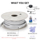 DIY 120V Waterproof LED Neon Rope Light 2700K RF Remote 50ft