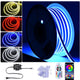 DIY Waterproof LED Neon Rope Light Multi-Color(16) App RF Remote 120V