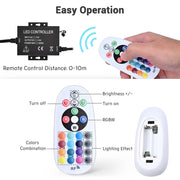 DIY Waterproof LED Neon Rope Light Multi-Color(16) App RF Remote