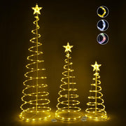 DIY Spiral Christmas Tree Set Battery Powered-6ft 4ft 3ft included